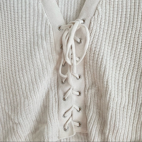 3/$45 Forever 21 tie up Sweater - Picture 3 of 5